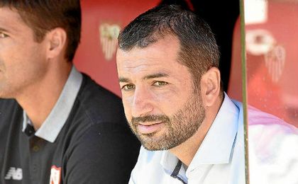 Diego Martínez, técnico del Sevilla Atlético. Diego Martínez, técnico del Sevilla Atlético.