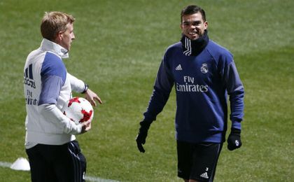 Pepe, en un entrenamiento con el Real Madrid. UESyndication. Pepe, en un entrenamiento con el Real Madrid. UESyndication.