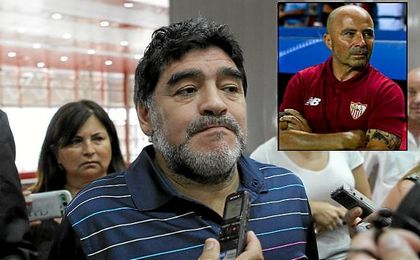 Maradona: "Sampaoli me parece el mejor entrenador del momento" Maradona: "Sampaoli me parece el mejor entrenador del momento"