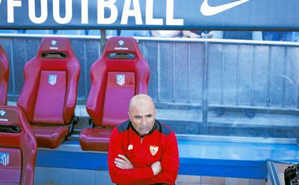 Sampaoli previo al partido ante el Atlético. Sampaoli previo al partido ante el Atlético.