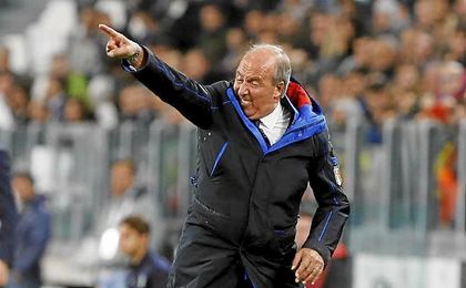Gian Piero Ventura durante el Italia - España. Gian Piero Ventura durante el Italia - España.