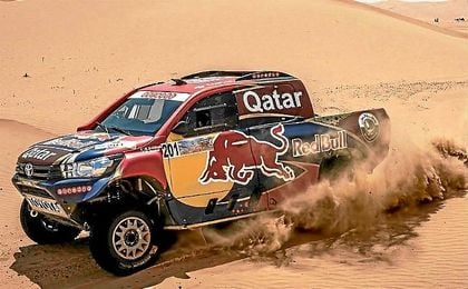 Al-Attiyah sigue al frente del rally Abu Dhabi Desert Challenge. Al-Attiyah sigue al frente del rally Abu Dhabi Desert Challenge.