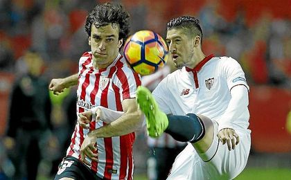 El 1-0 en Nervión fue insuficiente para ganar el ´gol average´ particular al Athletic. El 1-0 en Nervión fue insuficiente para ganar el ´gol average´ particular al Athletic.