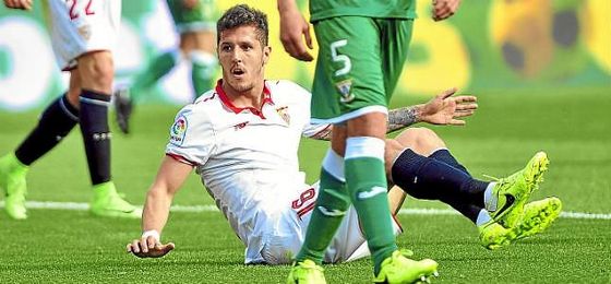 Jovetic, en el partido ante el Leganés en el Sánchez-Pizjuán. Jovetic, en el partido ante el Leganés en el Sánchez-Pizjuán.