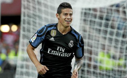 James está en racha goleadora. James está en racha goleadora.