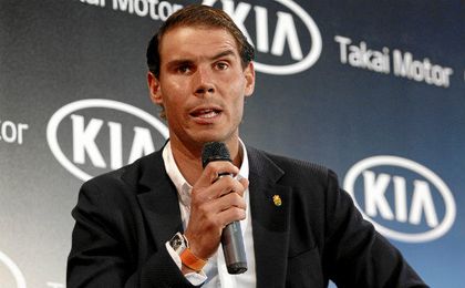 Nadal, durante la rueda de prensa. Nadal, durante la rueda de prensa.