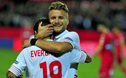 Immobile marcó cuatro goles con el Sevilla. Immobile marcó cuatro goles con el Sevilla.