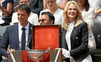 Nicola Kidman presentó el trofeo antes del partido entre Nadal y Wawrinka. Nicola Kidman presentó el trofeo antes del partido entre Nadal y Wawrinka.