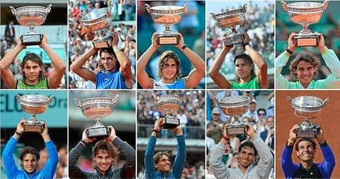 Los diez Roland Garros de Nadal. Los diez Roland Garros de Nadal.