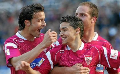 Puerta, Navas y Kepa celebran un gol con el Sevilla en la temporada 05/06. Puerta, Navas y Kepa celebran un gol con el Sevilla en la temporada 05/06.
