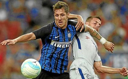 Jovetic, en un partido de pretemporada con el Inter. Jovetic, en un partido de pretemporada con el Inter.