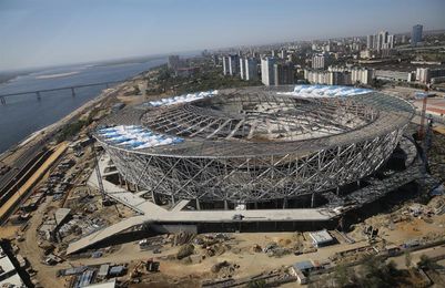 Un estadio de fútbol, el nuevo campo de batalla en Stalingrado Un estadio de fútbol, el nuevo campo de batalla en Stalingrado