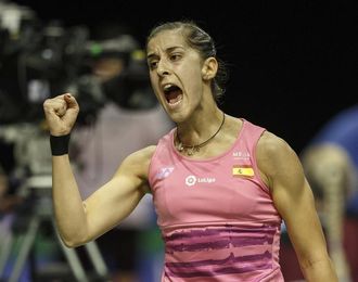 Carolina Marín, "contenta" tras el pase a cuartos de final Carolina Marín, "contenta" tras el pase a cuartos de final