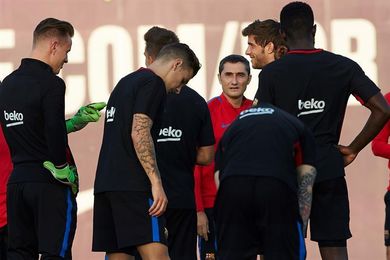 Primer entreno con toda la plantilla para preparar el asalto a San Mamés Primer entreno con toda la plantilla para preparar el asalto a San Mamés