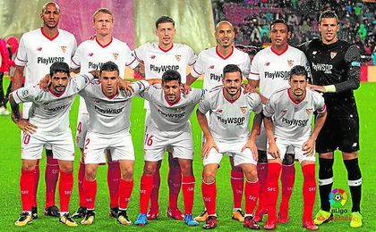 Curiosamente, el equipo tipo que forman los once sevillistas que más juegan no han coincidido aún en una alineación titular. Curiosamente, el equipo tipo que forman los once sevillistas que más juegan no han coincidido aún en una alineación titular.