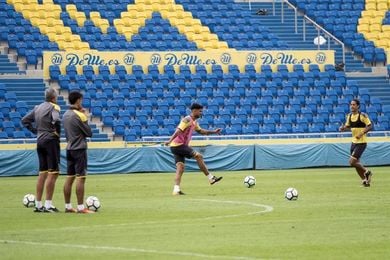 La plantilla de la UD Las Palmas examina su velocidad en la sesión matinal La plantilla de la UD Las Palmas examina su velocidad en la sesión matinal