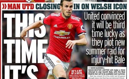 Mirror viste a Gareth Bale del Manchester United Mirror viste a Gareth Bale del Manchester United