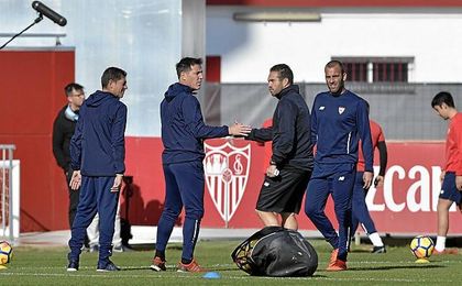 Berizzo ha dirigido al equipo en el entrenamiento de este miércoles. Berizzo ha dirigido al equipo en el entrenamiento de este miércoles.