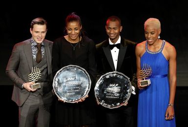 Yulimar Rojas y Karsten Warholm, trofeo Estrellas Emergentes Yulimar Rojas y Karsten Warholm, trofeo Estrellas Emergentes