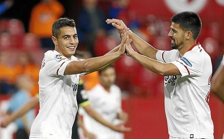 Ben Yedder, quien firmó un doblete, y Nolito fueron de los más destacados. Ben Yedder, quien firmó un doblete, y Nolito fueron de los más destacados.