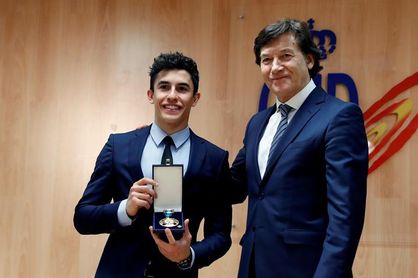 Marc Márquez recibe la medalla de oro de la Real Orden al Mérito Deportivo Marc Márquez recibe la medalla de oro de la Real Orden al Mérito Deportivo