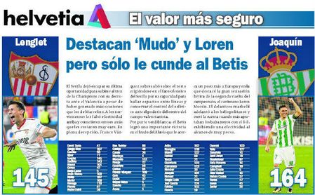 Destacan el 'Mudo' y Loren pero solo le cunde al Betis Destacan el 'Mudo' y Loren pero solo le cunde al Betis
