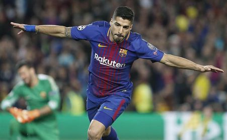 Suárez pone fin una racha de más de un año sin marcar en Europa Suárez pone fin una racha de más de un año sin marcar en Europa