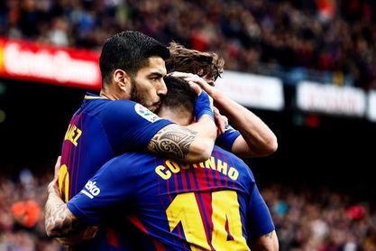 Un gol de Luis Suárez da ventaja al Barcelona tras el primer tiempo Un gol de Luis Suárez da ventaja al Barcelona tras el primer tiempo