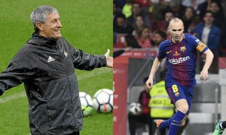 Setién: "Iniesta, vente al Betis" Setién: "Iniesta, vente al Betis"