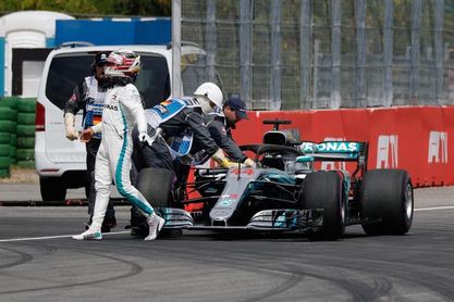 Hamilton abandona con problemas mecánicos la Q1 Hamilton abandona con problemas mecánicos la Q1