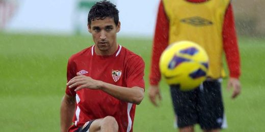 Jesús Navas, durante un entrenamiento de esta campaña. Jesús Navas, durante un entrenamiento de esta campaña.