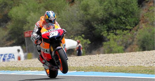 Dani Pedrosa durante el pasado Gran Premio de España en Jerez. Dani Pedrosa durante el pasado Gran Premio de España en Jerez.