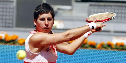 Carla Suárez durante un partido del Madrid Open. Carla Suárez durante un partido del Madrid Open.