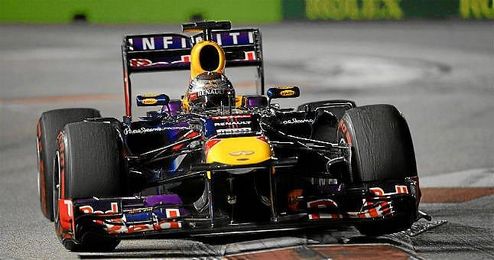 Vettel durante el último GP de F1 en Singapur. Vettel durante el último GP de F1 en Singapur.