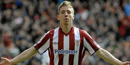 Iker Muniain celebrando un gol con el Atletic de Bilbao. Iker Muniain celebrando un gol con el Atletic de Bilbao.