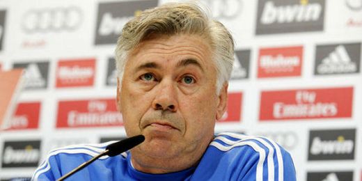 Carlo Ancelotti durante una rueda de prensa en sala de prensa. Carlo Ancelotti durante una rueda de prensa en sala de prensa.