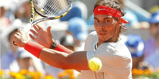 Nadal, durante el Open de Madrid. Nadal, durante el Open de Madrid.