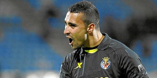 El portero durante el encuentro ante el Getafe. El portero durante el encuentro ante el Getafe.
