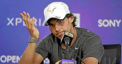 Rafa Nadal, en rueda de prensa tras conocer la retirada de Berdych. Rafa Nadal, en rueda de prensa tras conocer la retirada de Berdych.