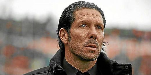 Simeone durante un partido de su equipo. Simeone durante un partido de su equipo.