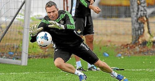 Andersen, durante un entrenamiento. Andersen, durante un entrenamiento.