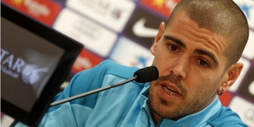 Valdés durante una rueda de prensa en can Barça Valdés durante una rueda de prensa en can Barça