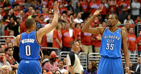 Durant y Westbrook se mostraron intratables durante toda la serie. Durant y Westbrook se mostraron intratables durante toda la serie.
