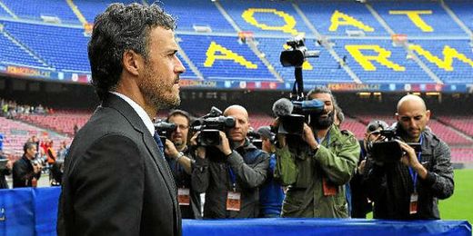 Luis Enrique en su presentación como nuevo técnico en el Camp Nou Luis Enrique en su presentación como nuevo técnico en el Camp Nou