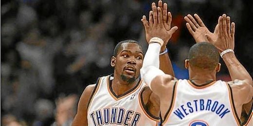 Durant y Westbrook fueron los protagonistas del partido de anoche. Durant y Westbrook fueron los protagonistas del partido de anoche.