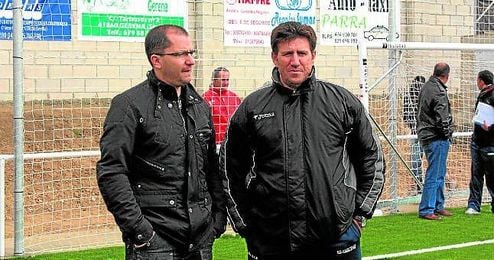 En la imagen, José Juan Romero y Diego Román, el día de la inauguración del actual feudo gerenense. En la imagen, José Juan Romero y Diego Román, el día de la inauguración del actual feudo gerenense.