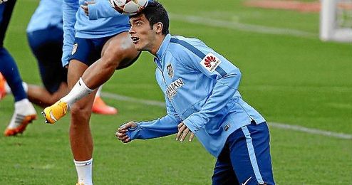 Jiménez durante un entrenamiento. Jiménez durante un entrenamiento.