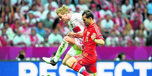Perquis, en un partido con el combinado polaco. Perquis, en un partido con el combinado polaco.