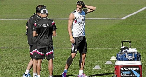 Bale, durante un entrenamiento del Real Madrid. Bale, durante un entrenamiento del Real Madrid.
