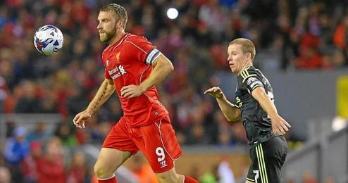 Lambert en el partido de Capital One Cup Lambert en el partido de Capital One Cup